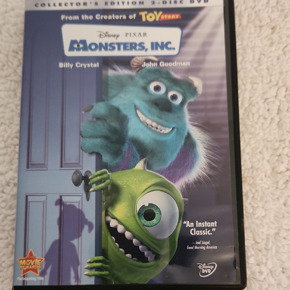Disney Pixar Monsters, Inc. DVD - Blue and Green